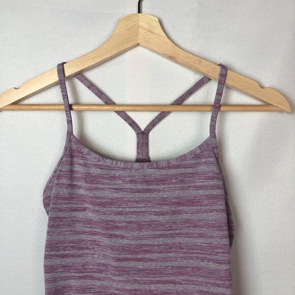 Lululemon Power Y Muted Mauve Stripes Galore Athletic Tank Top 6 - Picture 4 of 9